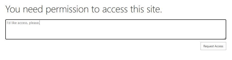 here is what users sees hitting the Access Denied page